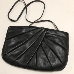 Vintage black leather purse from Korea